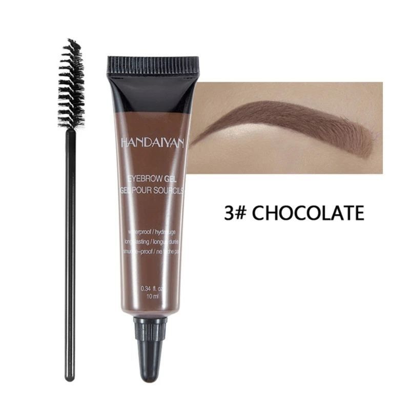 crème teinture liquide pour sourcils, 6 couleurs, imperméable, Durable, teinte brune, peinture, maquillage,