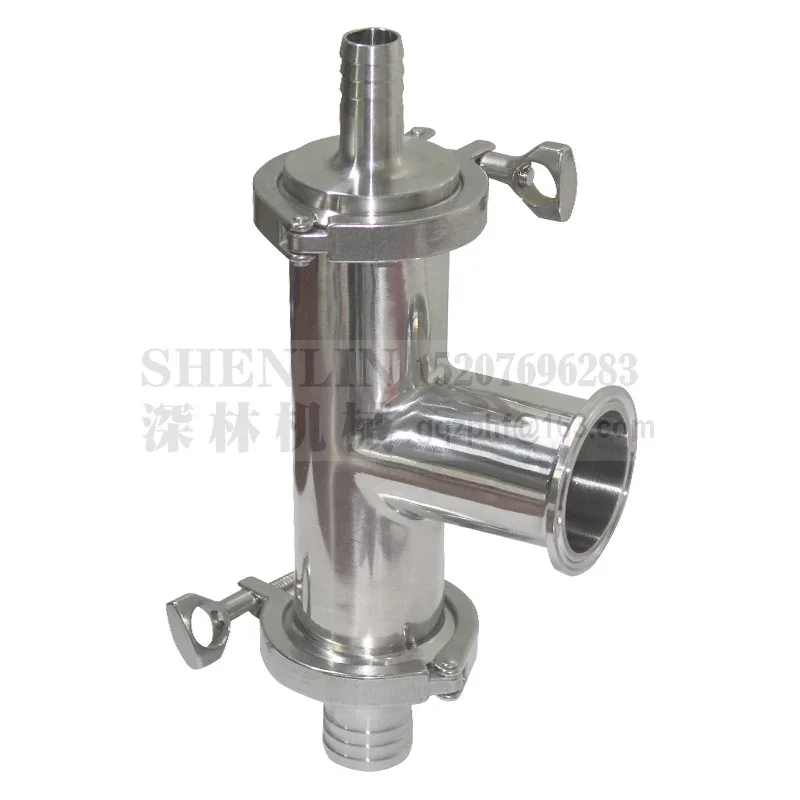Tee Check Valve Assembly Inlet and Outlet Shutoff Valve Assembly Liquid Filling Machine Tee Fittings Check Valve Stainless Steel