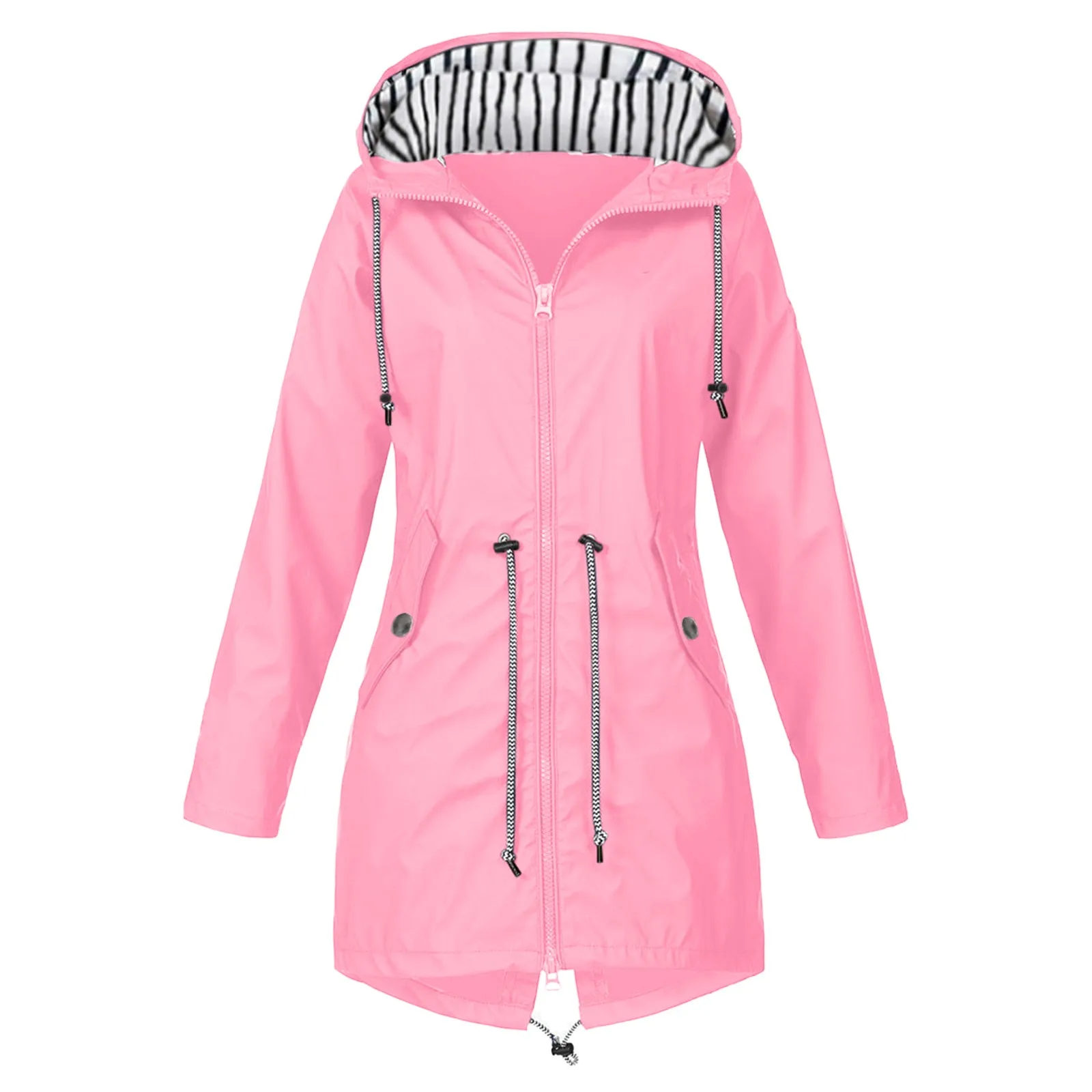 Frauen Regen jacke Mode alle Jahreszeiten Outdoor lässig lose Kapuze wind dichte wasserdichte Mantel Klettern Wind jacke Jacke