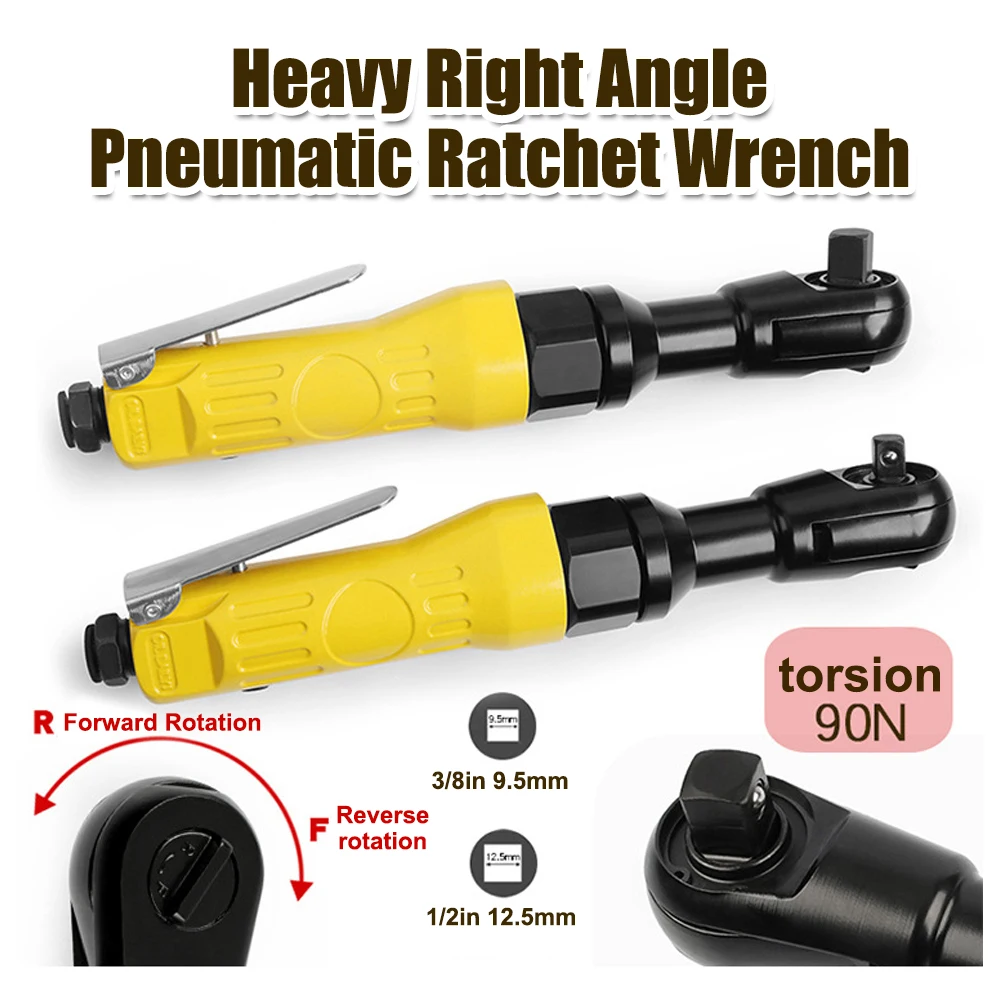 Heavy Right Angle Pneumatic Ratchet Wrench SquareDrive Shaft Pneumatic Wrench Professional Auto Repairing Tools