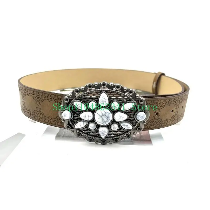 5ASD نقش النمط حزام حزام الأحجار الكريمة حزام الخصر حزام بو واسعة حزام معطف معطف فستان الإناث على نطاق واسع الخصر