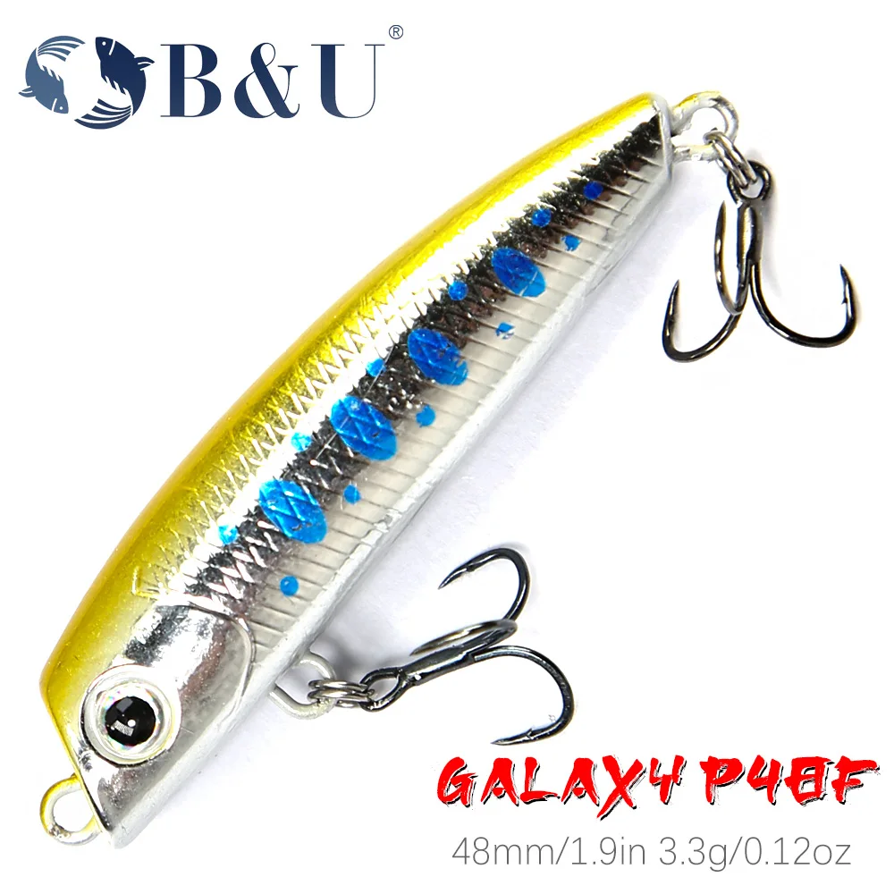 B&U Floating Pencil Poppen Lure Fishing For Bass Perch Wobbler Saltwater Topwater Surface Pesca Stick Bass Plastic Walker