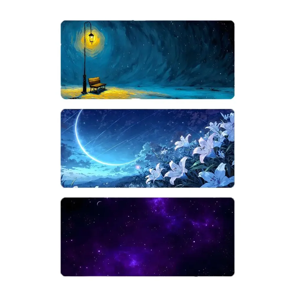 art classic painting The Starry Night Mouse Pad Large Gaming Mousepad with Stitched Edges Thickened Desk Mat PC