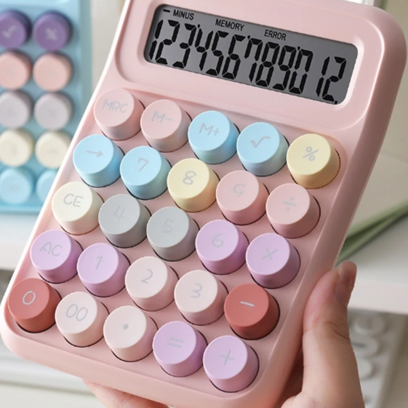 Desktop Calculators with 12 Digit Large LCD Display and Big Mechanical Button