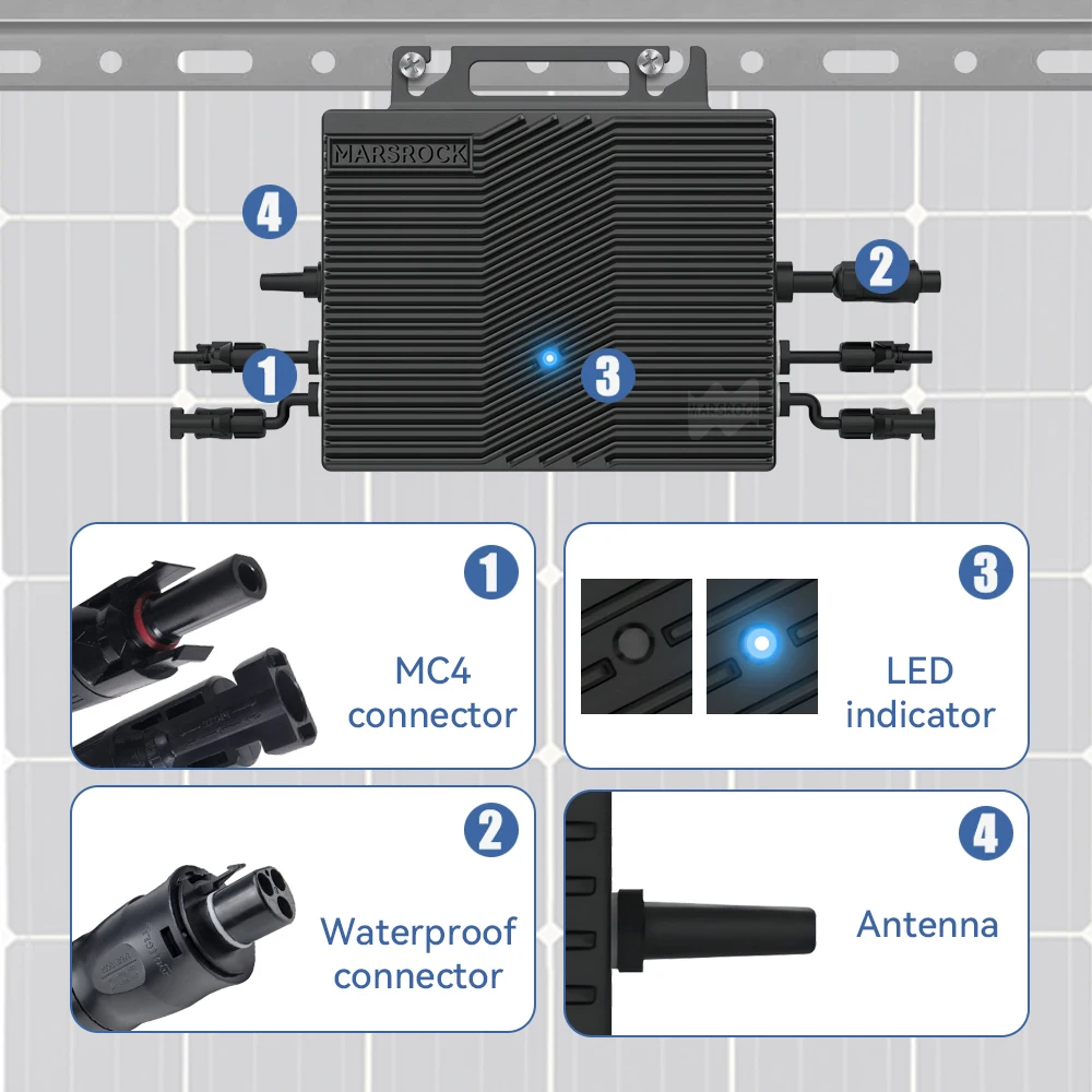 Imagem -03 - Micro Inversor de Gravata de Grade Solar Wifi Embutido 2mppt Vde Certificação Iec North us 1860vdc220240vac 600 Wg5