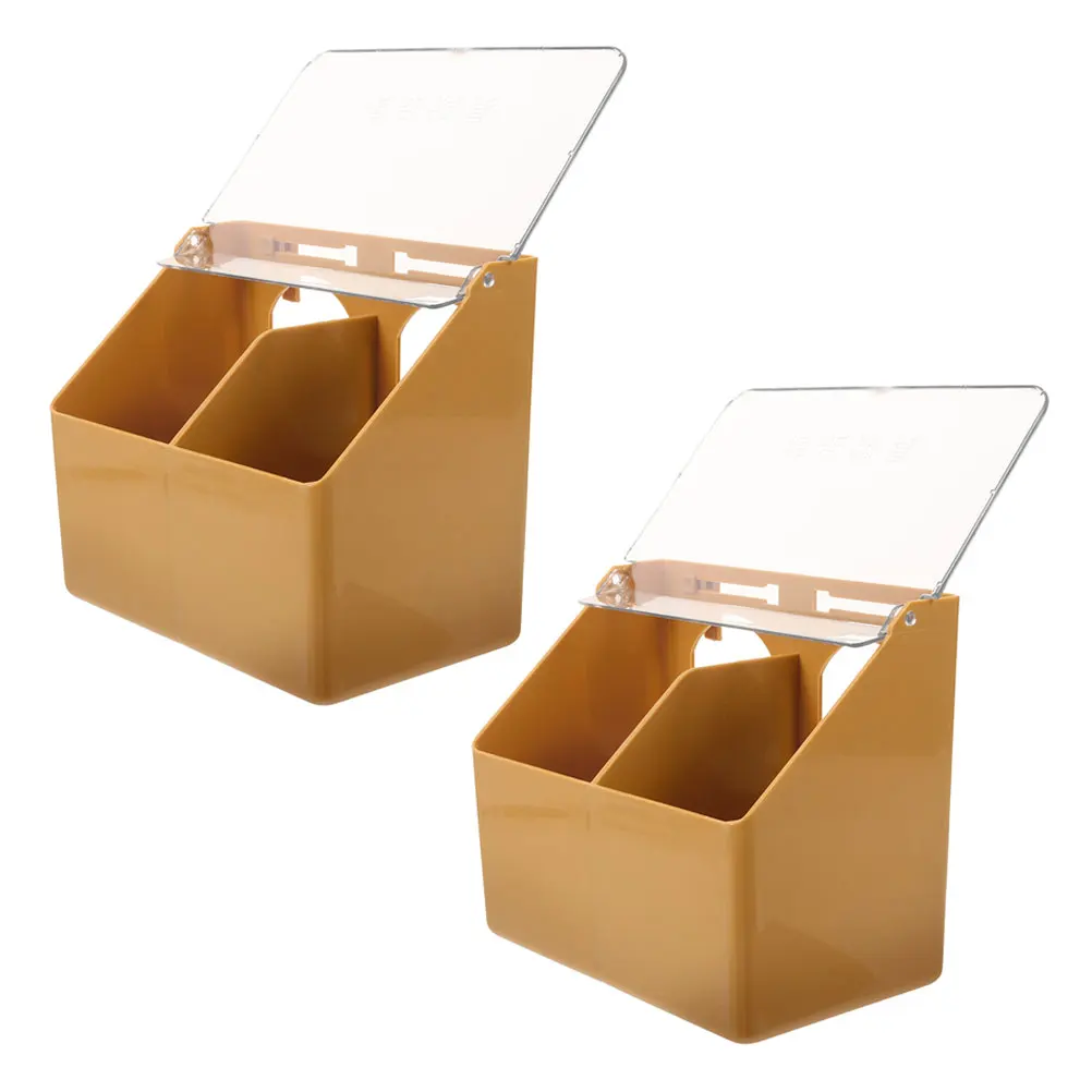 

2Pcs Pigeon Feeder Hanging Bird Cage Accessories Large Capacity Reusable Safe Parrot Feed Box Water Trough Pet Supplies