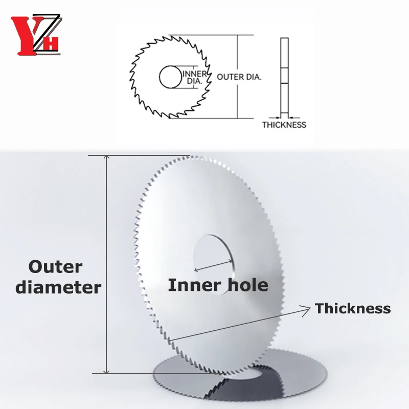 YZH Solid Carbide Circular Saw Blade Milling Cutting Tool CNC Diameter 16mm 20mm 25mm 30mm For Metal Steel Inner Dia0.2mm to 4mm