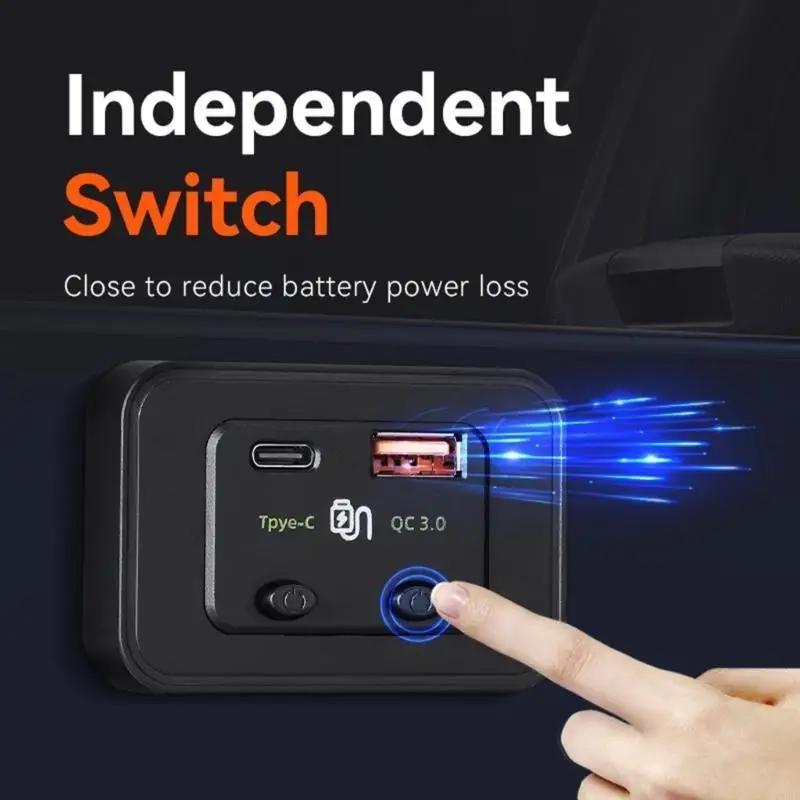 

B0KF Fast USB Type C Careger с зарядным устройством для модификации поддержки для транспортных средств для транспортных средств