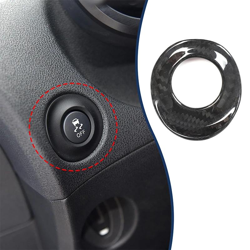 1 piece set Real carbon fiber For Nissan 370Z 400Z 2009-2020 car center control left limited-slip button frame car accessories