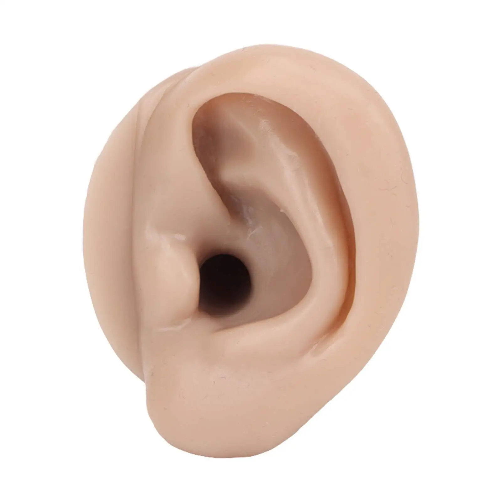 

Silicone Practice Ear Model for Soft Piercing Training - Dark Skin Color Teaching Aid for Hospitals