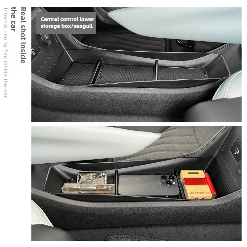 For BYD SEAGULL/BYD Dolphin Mini Center Console Storage Tray Car Central Lower Layer Box Organizer Accessories Tidying 34895989