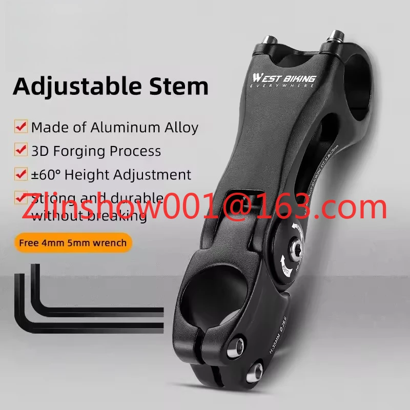 31.8mm Adjustable Bike Stem Adjustable Angle Cycling Equipment Bike Stem Lightweight Firmly Fixed Bicycle Stem