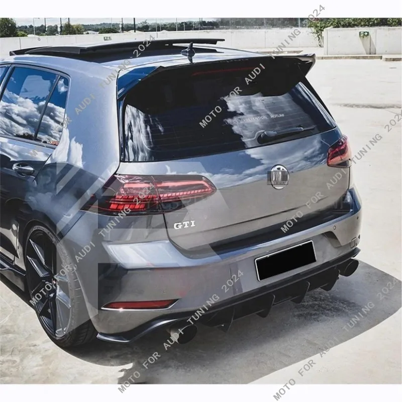 Dla Volkswagen Golf 7/7.5 MK7 MK7 Facelift GTI GTD R 2013-2020 Styl robota Tylny spojler dachowy Skrzydło Tylny bagażnik Spoiler Pokrywa