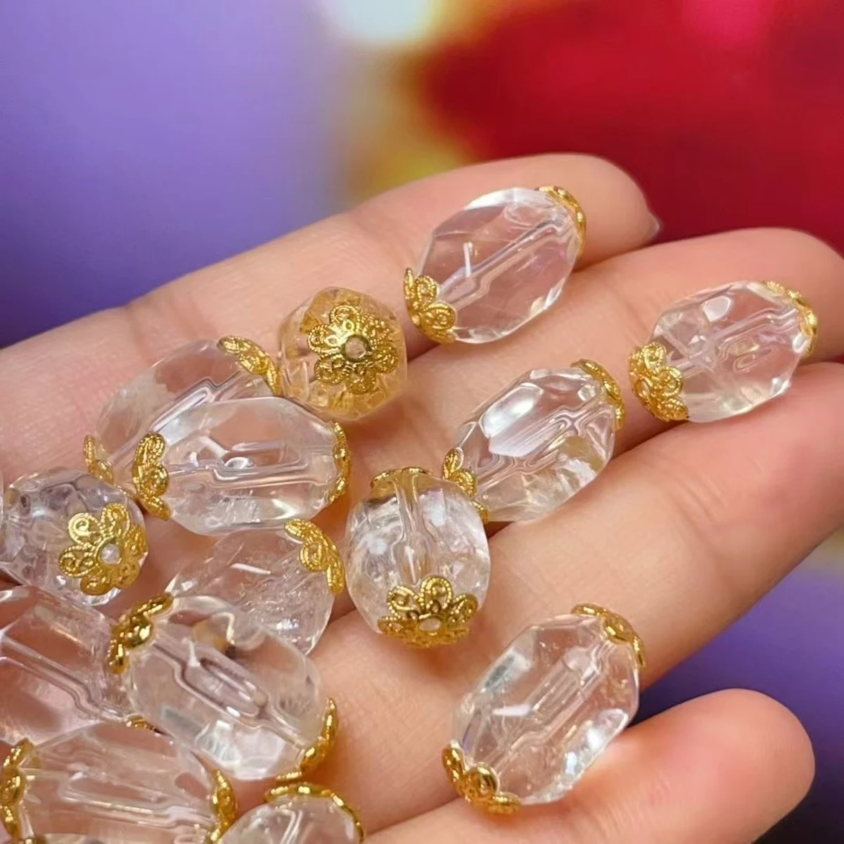 

5pcs Natural Agate Beads Irregural Clear Quartz Loose Beads for Jewelry Making DIY Necklace Bracelet Accessories 9x14mm