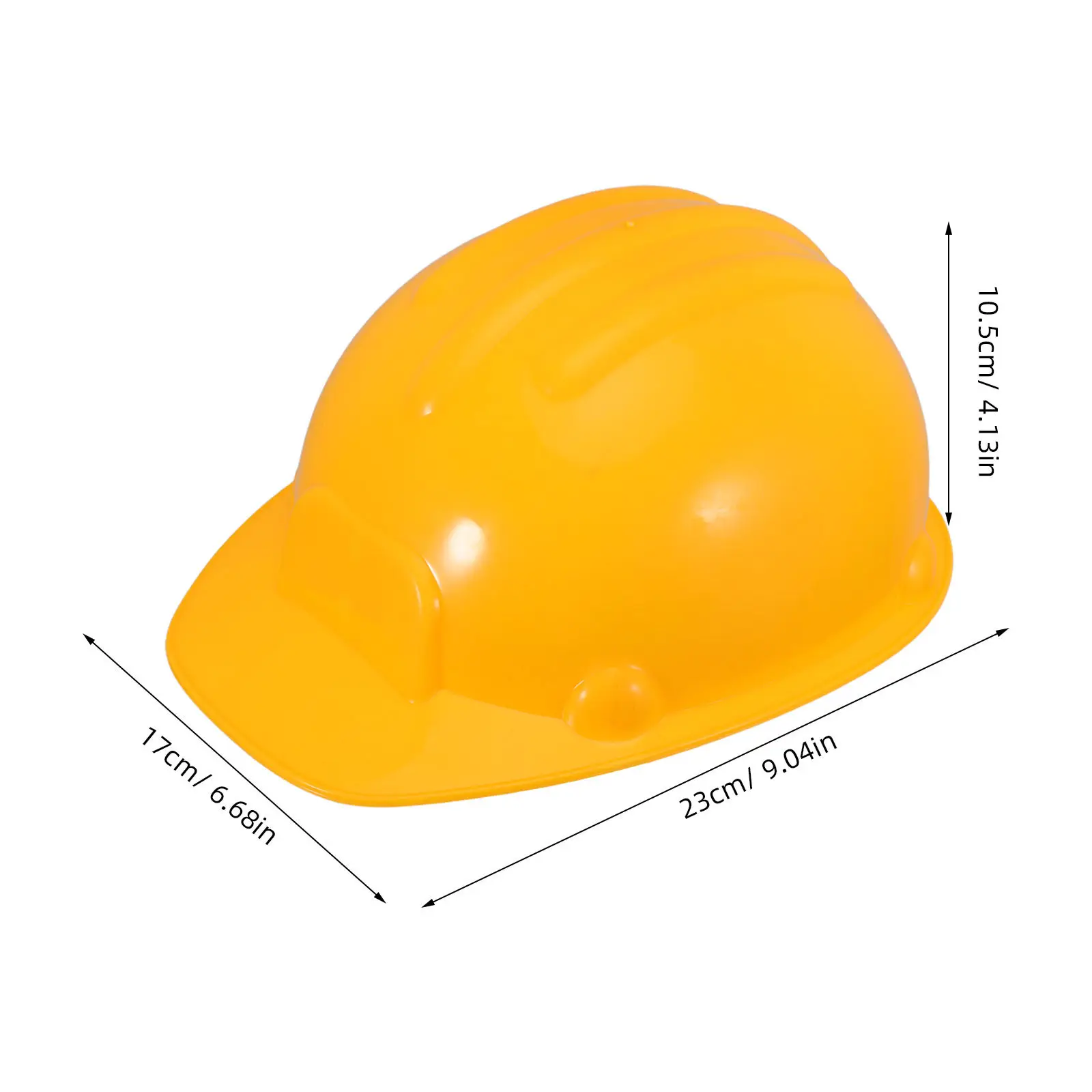 2Pcs Kids Construction Hard Hat Yellow Plastic Worker Hats Toddlers Engineer Costume Dress Up Role Play Birthday Party