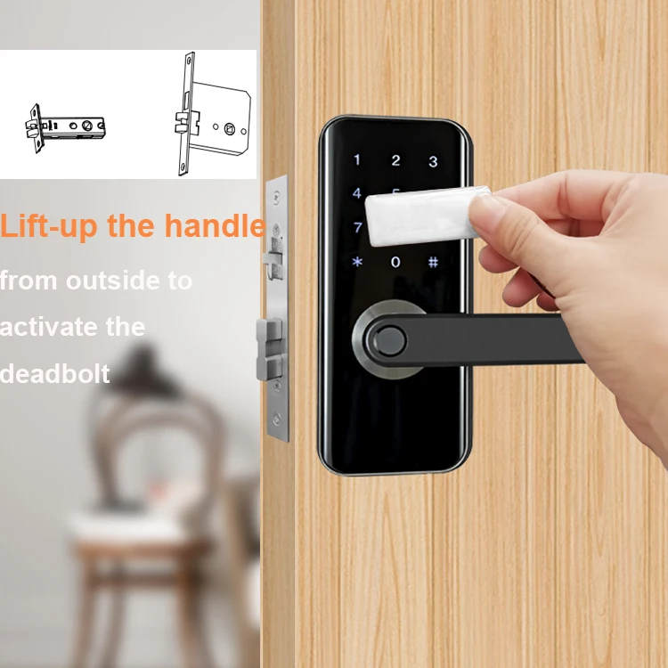 NFC Hot Selling Smart WIFI Door Lock Waterproof Keyless Lock Controlled with Gateway for Home airbnb