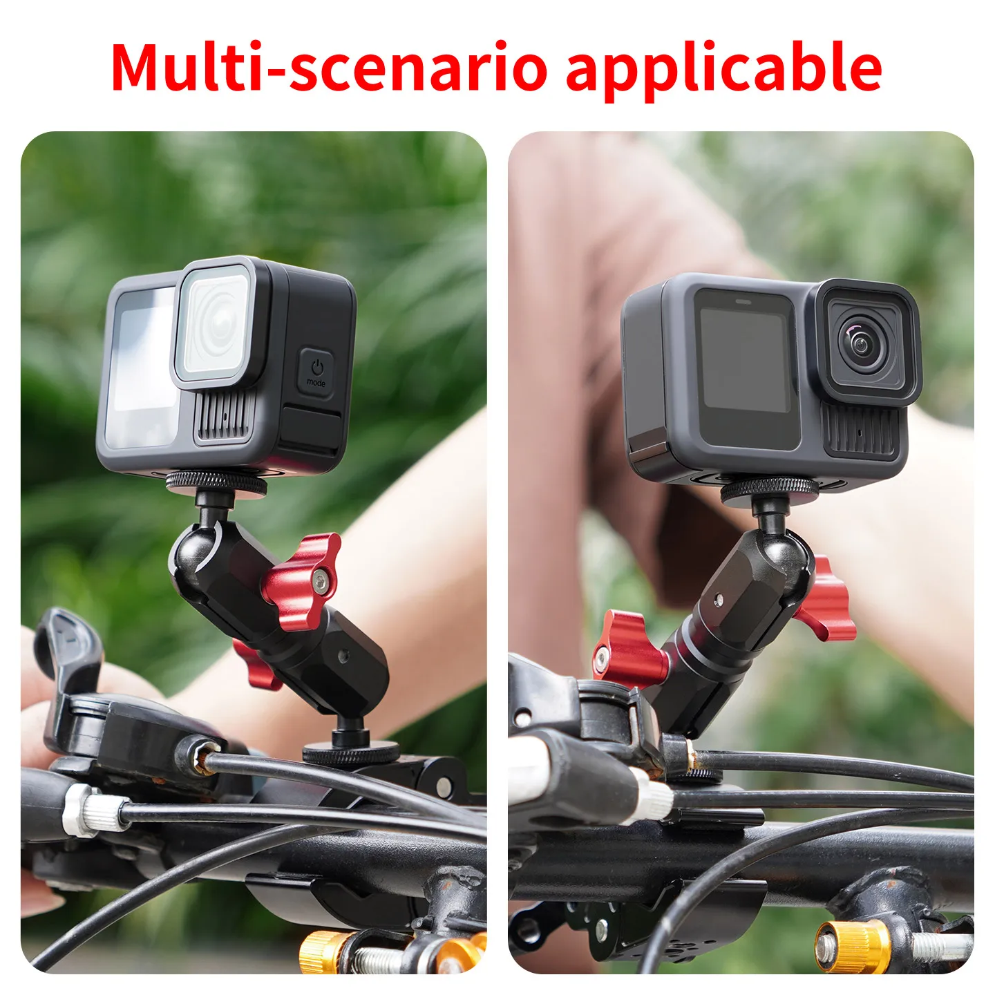 Mini Magic Arm Verlängerungsstange 360° Verstellbar 1/4" Schraube auf Cold Shoe Halterung Doppelkugelkopf für Kamerakäfig Monitor Blitzhalterung – Detail 7