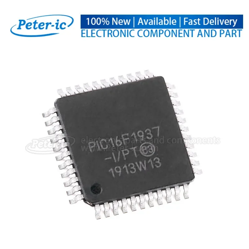 PIC16F1937-I/PT PIC16F1937 -I/PT TQFP-44 14KB 1.8V~5.5V PIC 512Byte 32MHz FLASH 36 Microcontrollers (MCU/MPU/SOC) (1pcs)Peter-ic