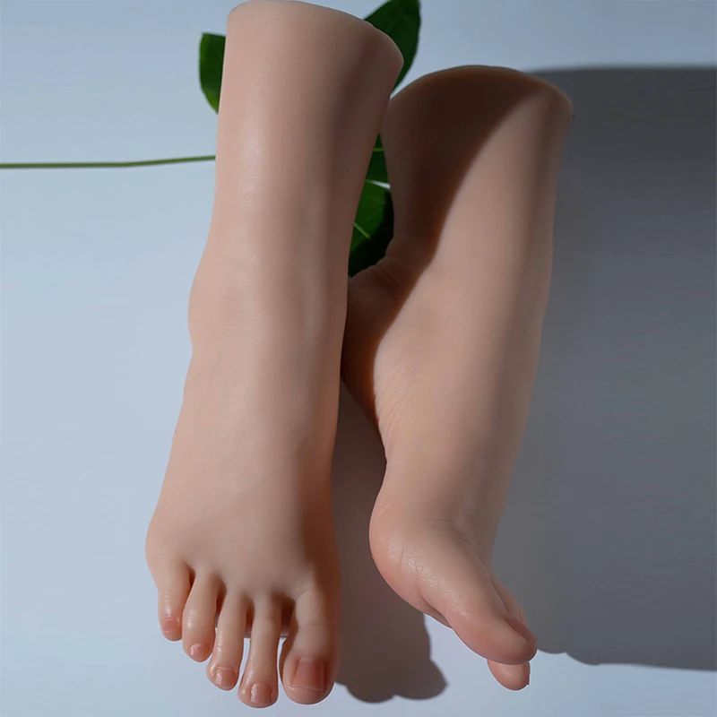 

Large Female Silicone Feet Model Simulation Lifelike Mannequin Foot Fetish for Footjob Shoes Sock Display Art Collection TG5000