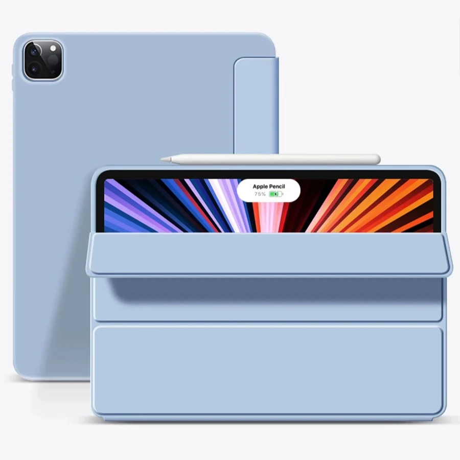 

For Ipad Pro 11 2024 M4 Case 4th 3th 2th 1th Gen Flip Trifold Stand Soft TPU Tablet Cases Funda For Ipad Air 11 Cover M2 M3 2025