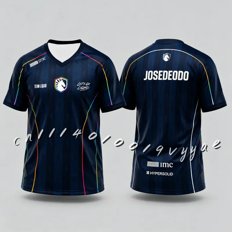 2026 Heißes Team Liquid LOL Trikot League of Legends Trainingsuniform MSI Fans Souvenir T-Shirt Herren Sommer Oberteile Familie Kinder T-Shirts – Detail 3