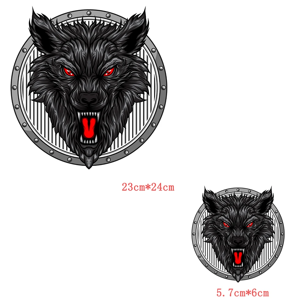 Wolf Patch Thermocollant Free Chest Badge Patches for Clothing Heat Transfer Stickers Parches Termoadhesivos Para Ropa T-shirts