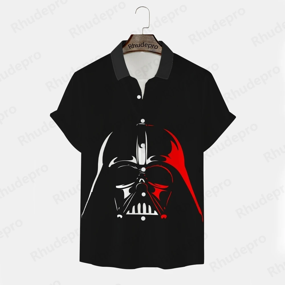 

Summer Fashion Movie Stormtroopers Darth Vader Printing Turndown Collar Hawaiian Shirts Short Sleeve Shirt Casual Skywalker