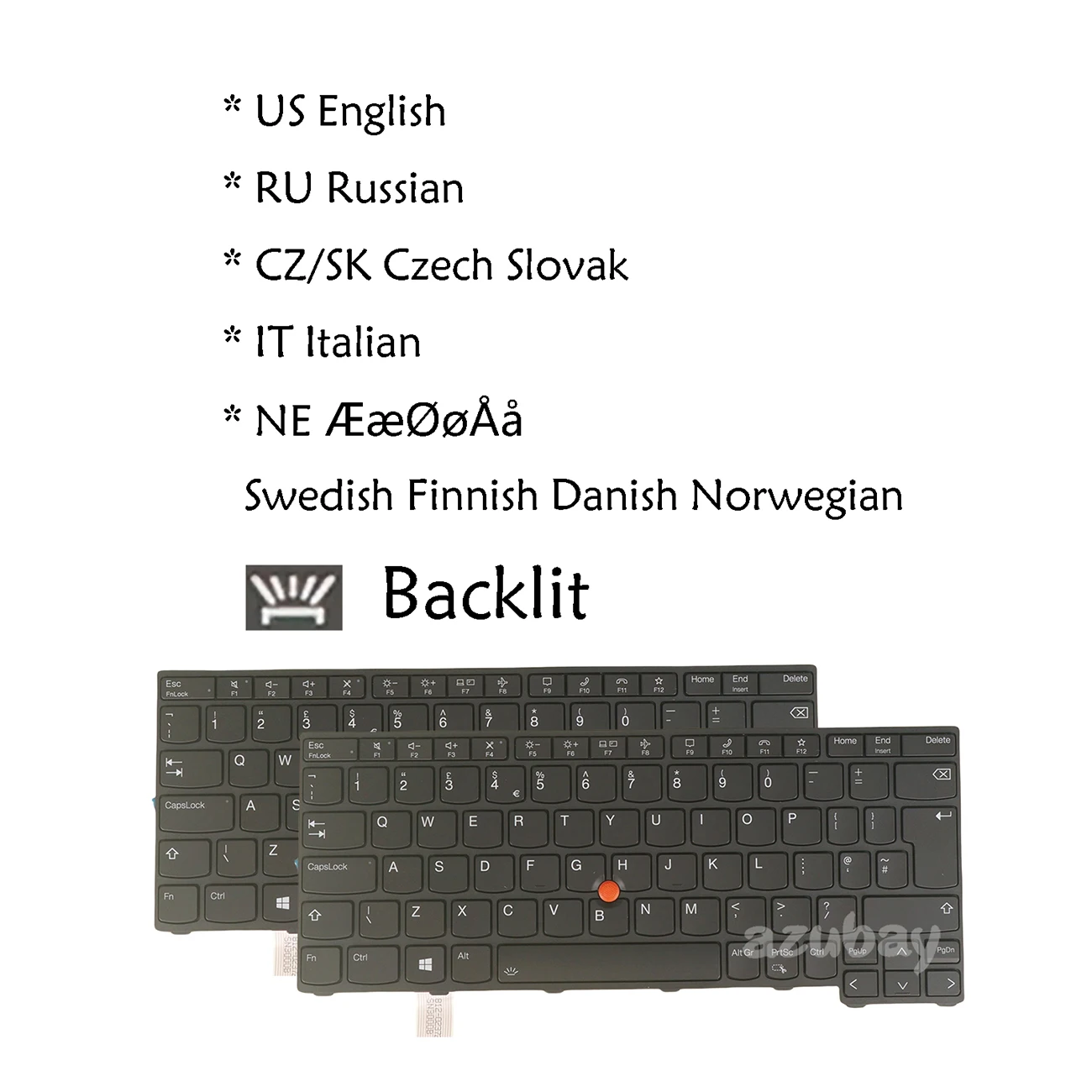 US Russian Czech Slovak Italian Nordic Keyboard for Lenovo Thinkpad L13 Yoga Gen 4 21FJ 21FK, L13 Yoga Gen 3 21B5 21B6, Backlit