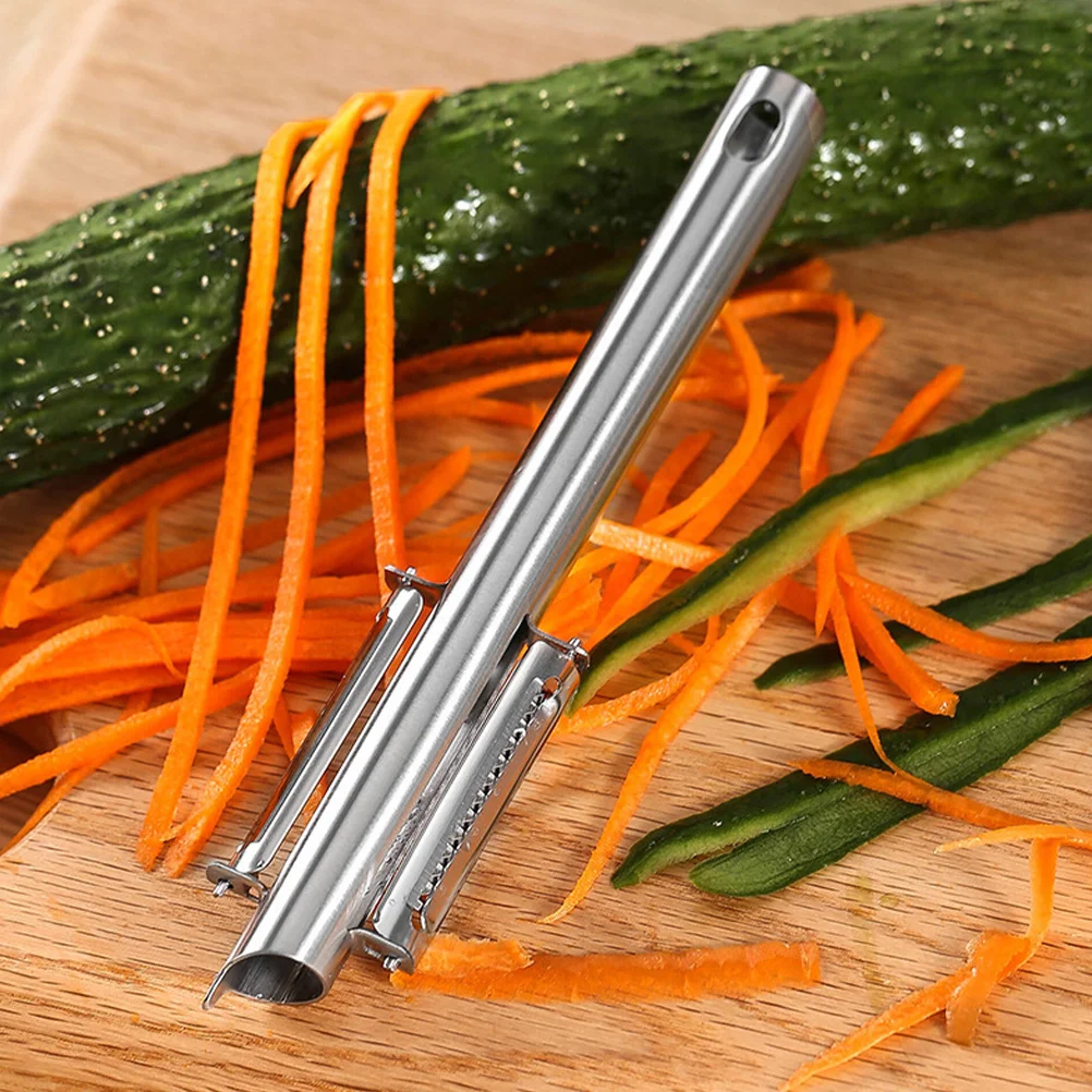 

2 Pcs Gooseneck Pallet Knife Kitchen Vegetable Peelers Stainless Steel Cucumber for