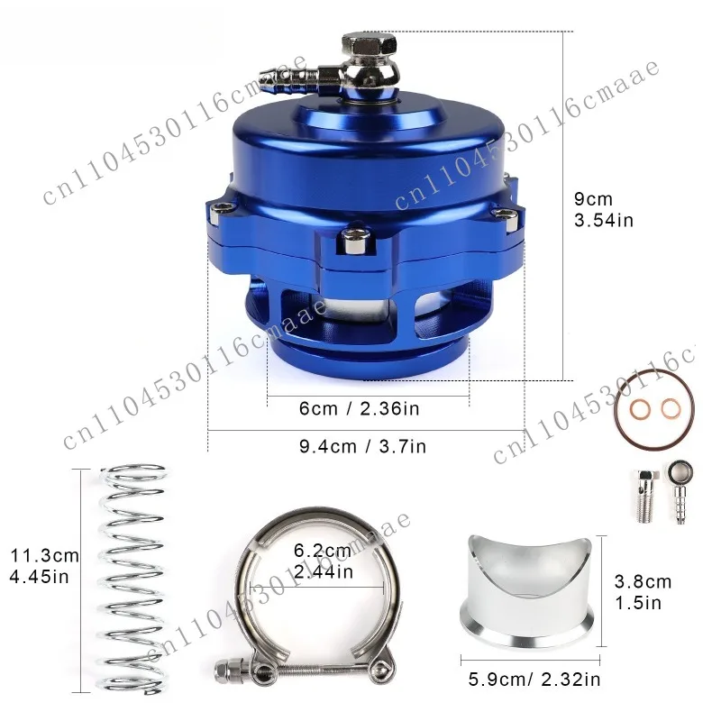 Universal 50MM BOV Automotive Modification Turbine Pressure Relief Valve with Clamp Exhaust Gas Valve for Performance Car Modifi