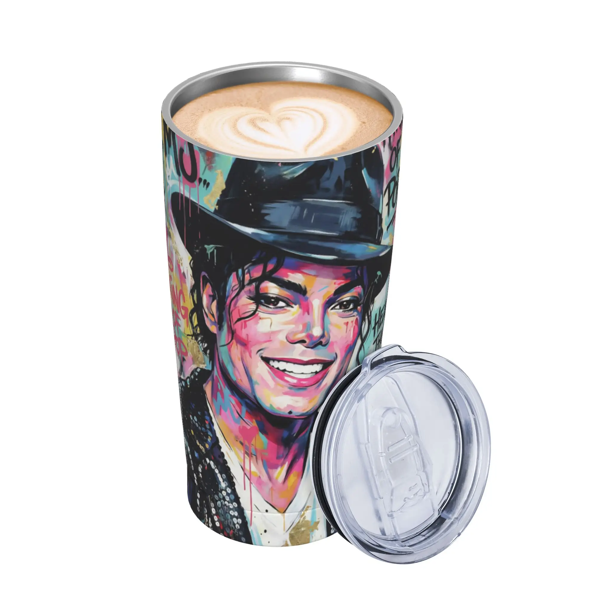 Singer Michael Jacksons MJ Tour 2026 Insulated Tumbler with Lid  Stainless Steel Thermal Mug Office Hot Cold Drinks Cups 20oz