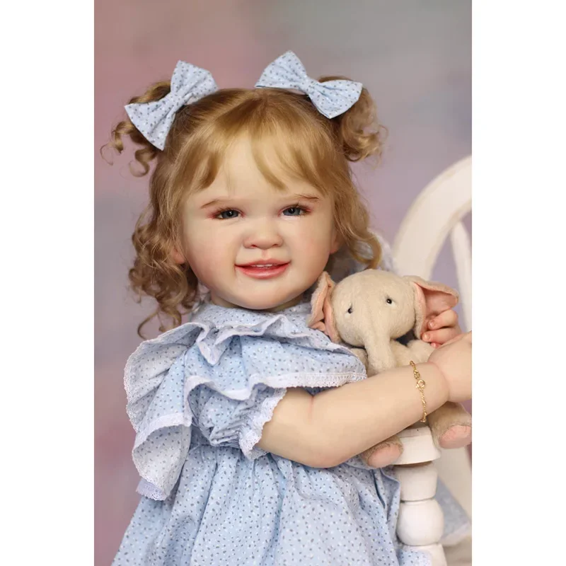 28inch Renata Reborn doll kit Soft vinyl fresh color with eyes and cloth body DIY Doll Part