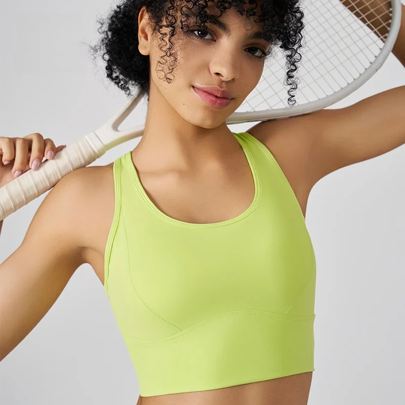 

Women's High-Strength Shockproof Sports Bra Beauty Back Yoga Suit Top Sling for Running Fitness Outwearing
