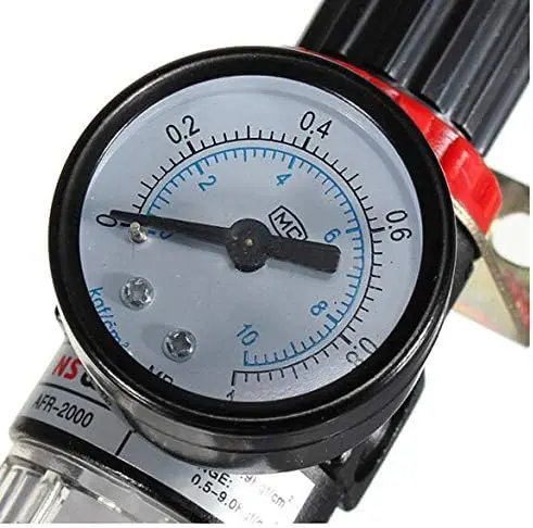 Air Filter Regulator 1/4 Water Pressure Compressor Trap Air Regulator with Gauge