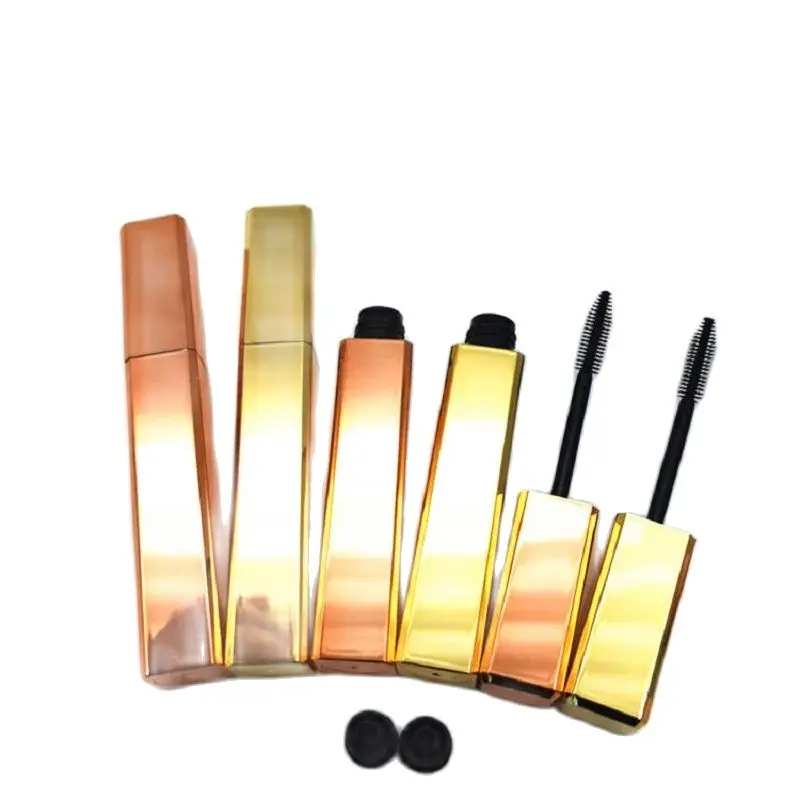 

10/25/50Pcs 10g Glossy Gold Eyelash Bottle With Plastics Thin Brush High Gold Rose Gold Empty Cosmetics Container Eye Liner Tube