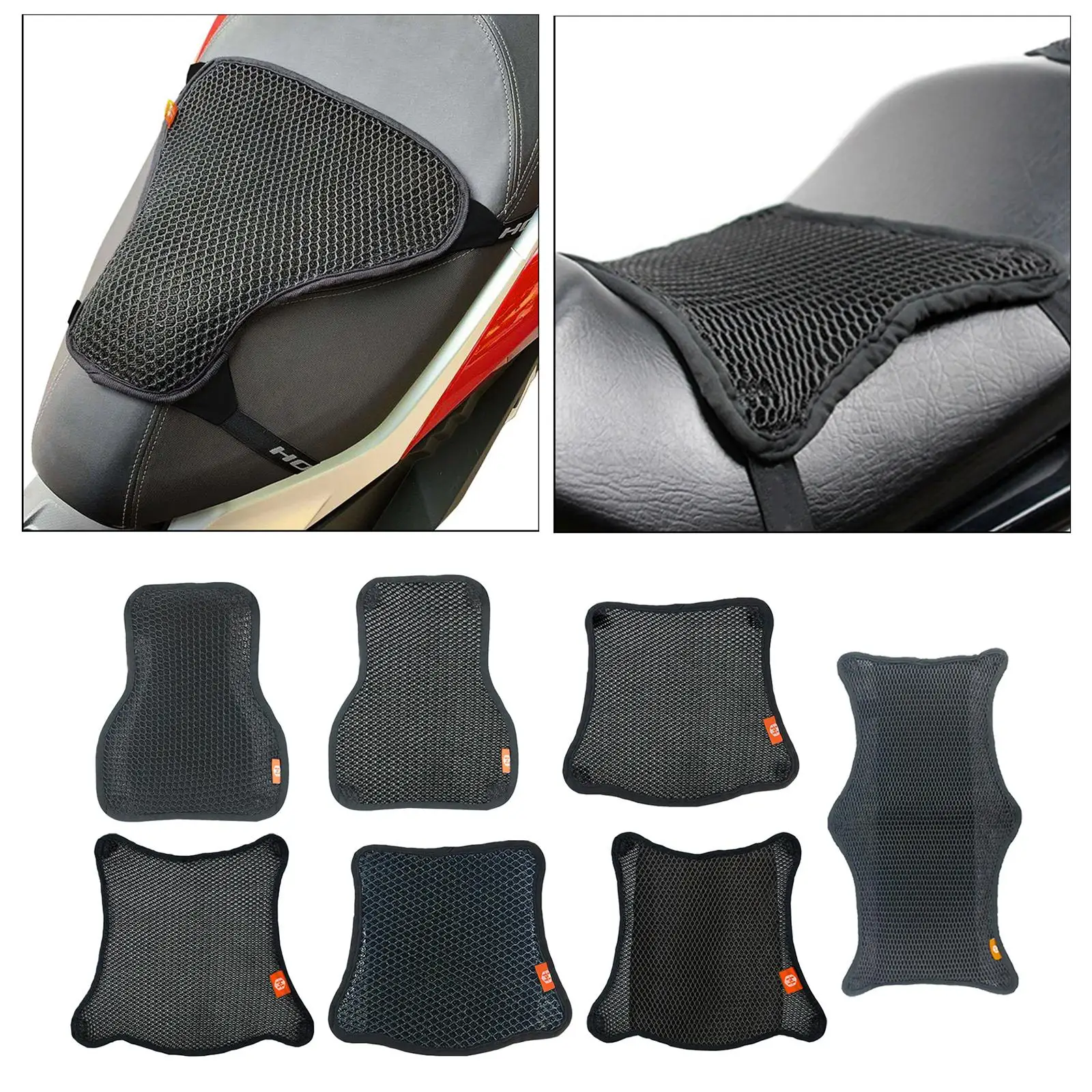 

Summer Motorcycle Seat Cushion Pad Breathable Cover Cruiser Sport Saddles