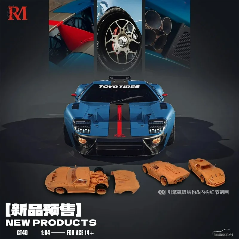 

Rhino Model RM 1:64 GT40 Limited 999 Alloy Vehicle Car Model