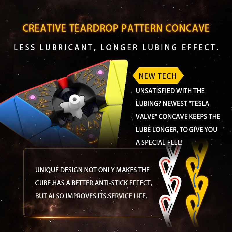 DianSheng Solar S Pyraminx M المكعب السحري المغناطيسي للسرعة بدون ملصقات ألعاب احترافية ألعاب ألغاز مكعبات السرعة الاحترافية Galaxy