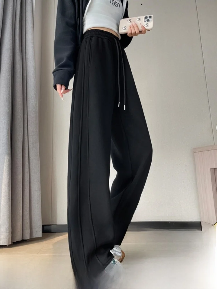 

Women's Slim Straight Leg Sport Pants Casual Banana Sweatpants High Waist Trousers Comfortable Breathable Korean Sle