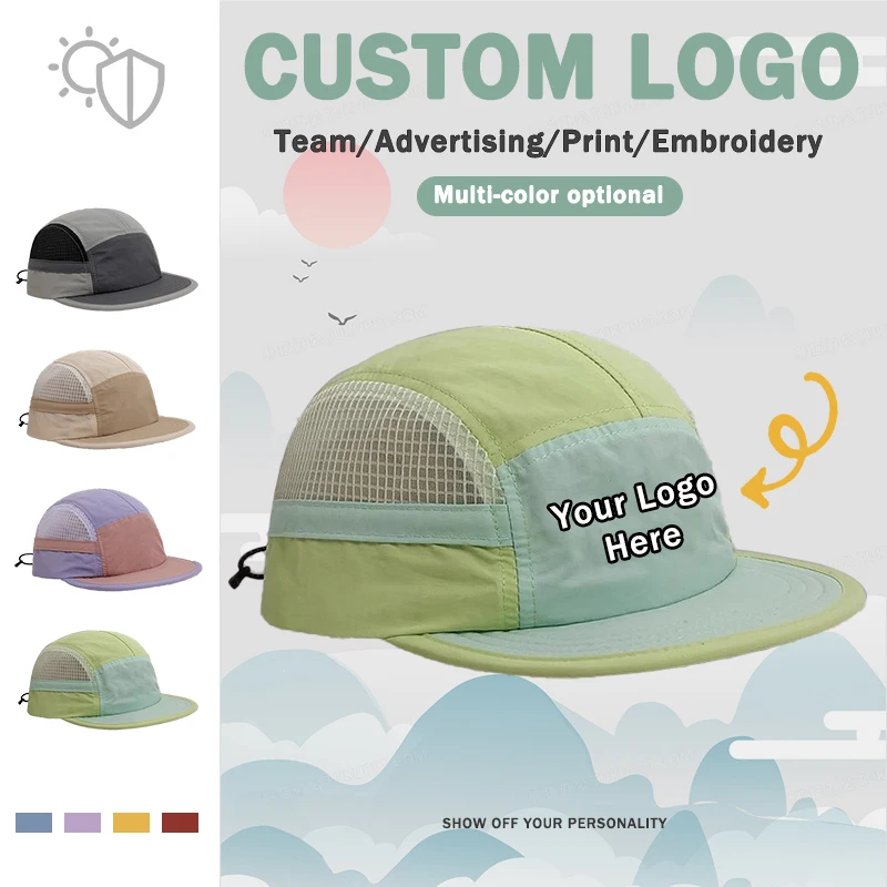 

Light and Breathable Sports Hats for Men and Women Summer Outdoor Sun Protection Quick-drying Mesh Baseball Caps Customized Logo
