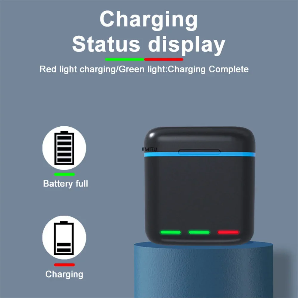 Chargeur de batterie 2000mAh pour GoPro 11, chargeur de charge rapide avec stockage, accessoires de caméra d'action