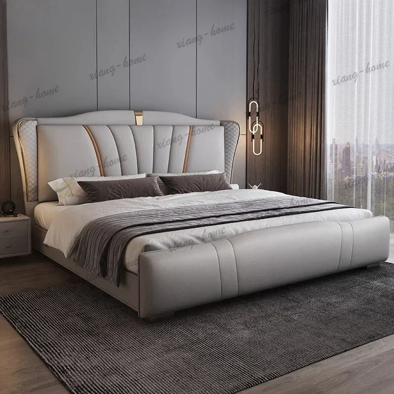 FG furniture home full size bed frame dorm room essential﻿ 180x200cm luxury king sizebed Base beds andframes Double bed headboar