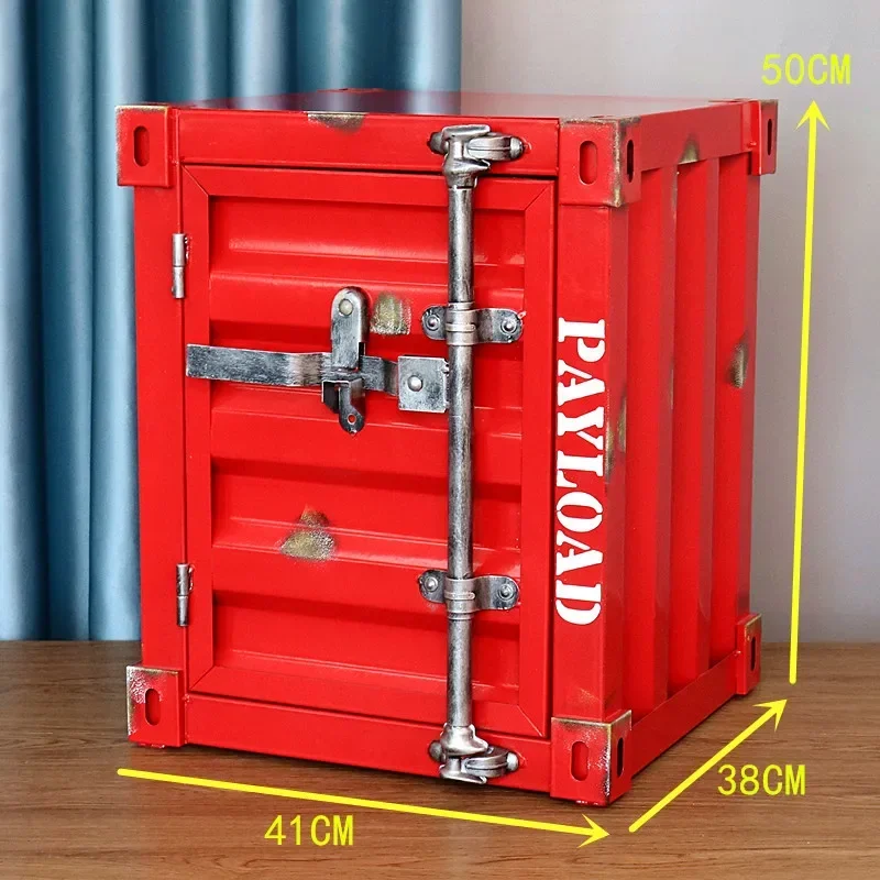Prosta szafka na pojemnik żelazna sztuka nocna skrzynia do kreatywnej dekoracji przechowywania skrzynka świetlna luksus trwałe i łatwe do czyszczenia