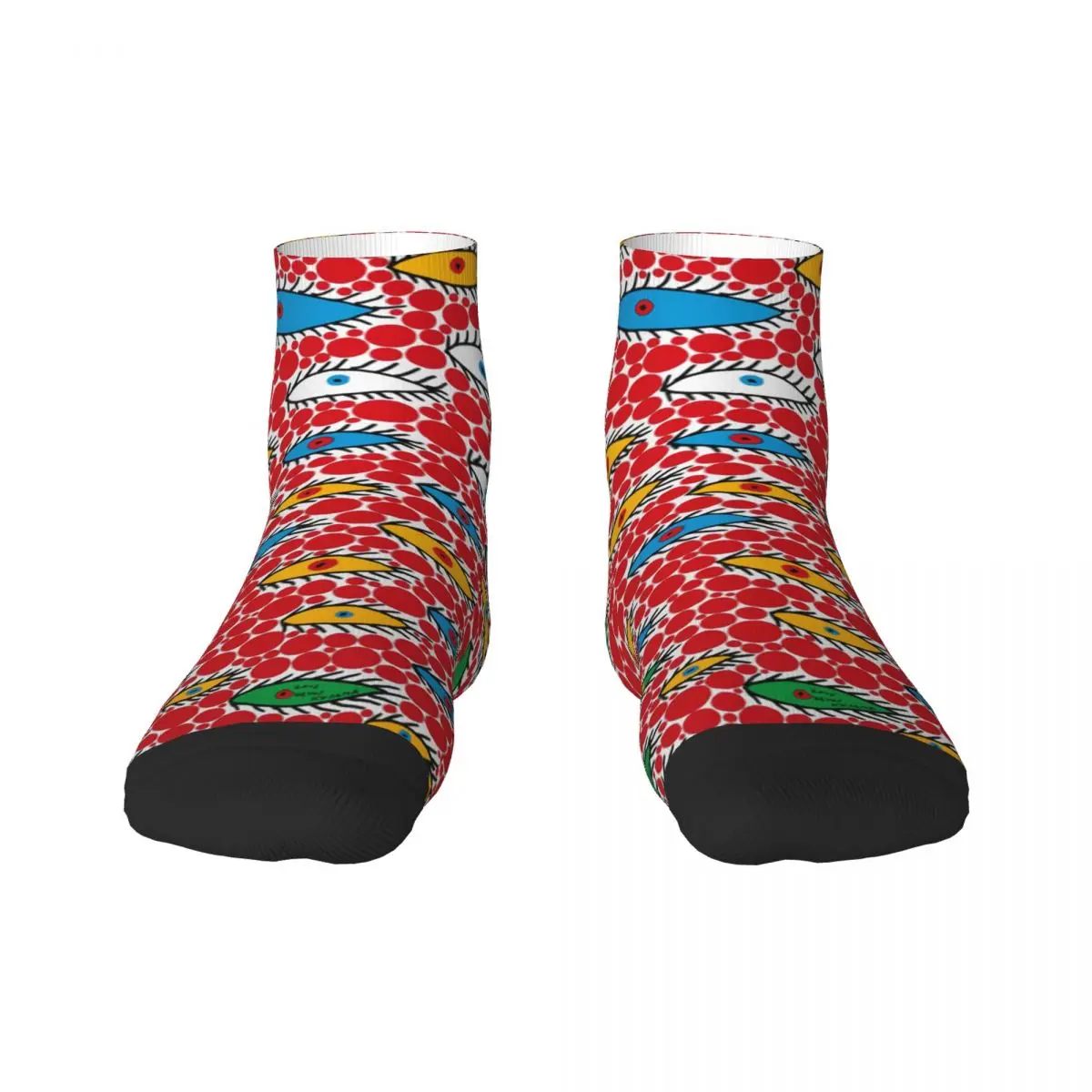 Novelty Print Yayoi Kusama Abstract Art Socks for Men Women Stretch Summer Autumn Winter Crew Socks