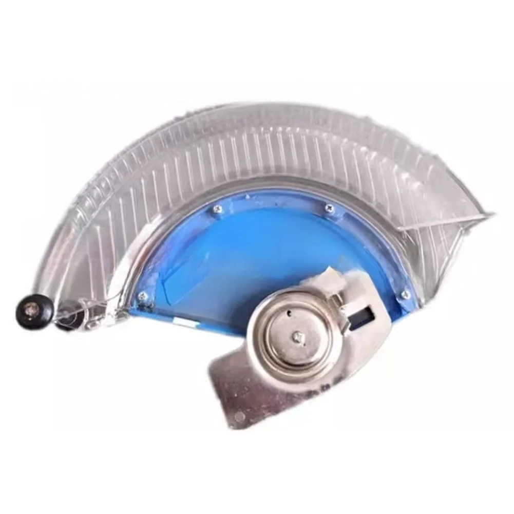 Blue Transparent Plastic Cover for 12 Inch Aluminum Cutting Saw with Guard Assembly and Safe Operational Design