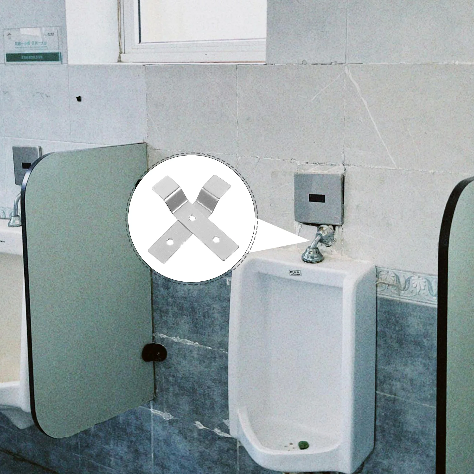 

1 Set Stainless Steel Urinal Hook Wall-Mounted Small Space-Saving Metal Hanging Bracket For Bathroom Urinal Accessory Universal