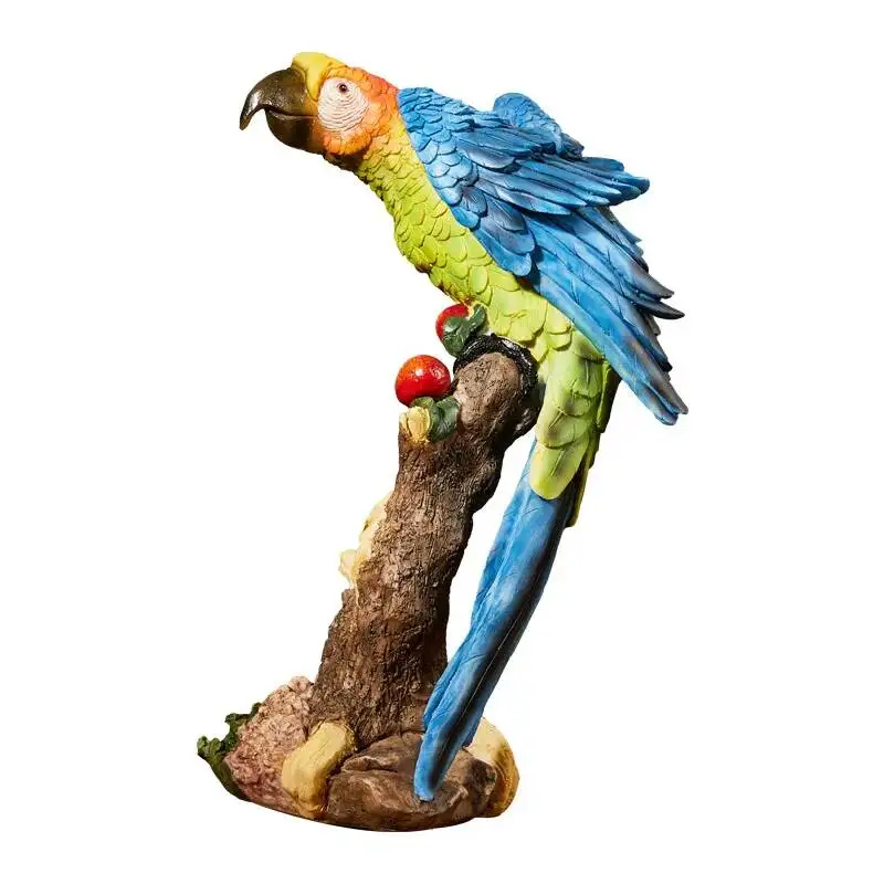 Simulated Parrot Creative Bird Ornaments Resin Handicrafts Parrot Decorative Figurines Room Decoration Accessories