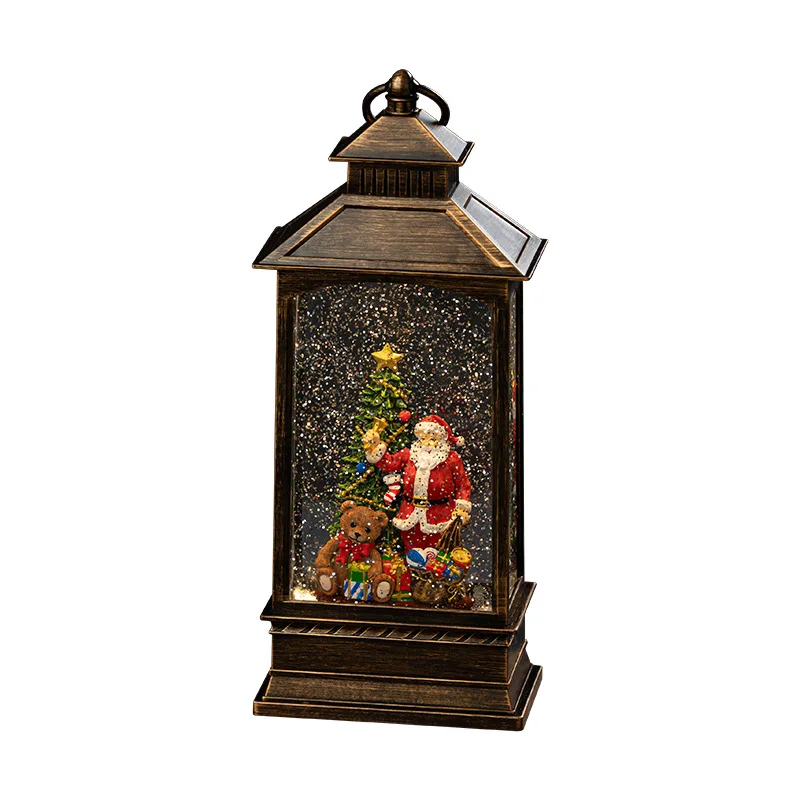 

Santa Claus Music Box Snow Ornament Scene Crafts Ornament Gift