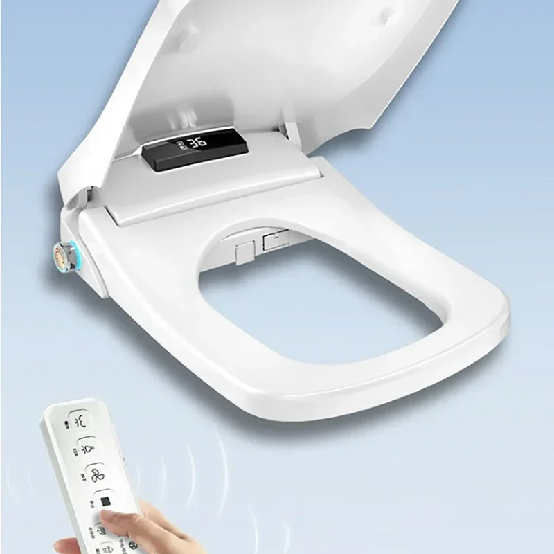 Imagem -03 - Smart Toilet Seat Cover para Banheiro Bidé Eletrônico Tigela de Aquecimento Limpar Seco Tampa Inteligente Quadrado