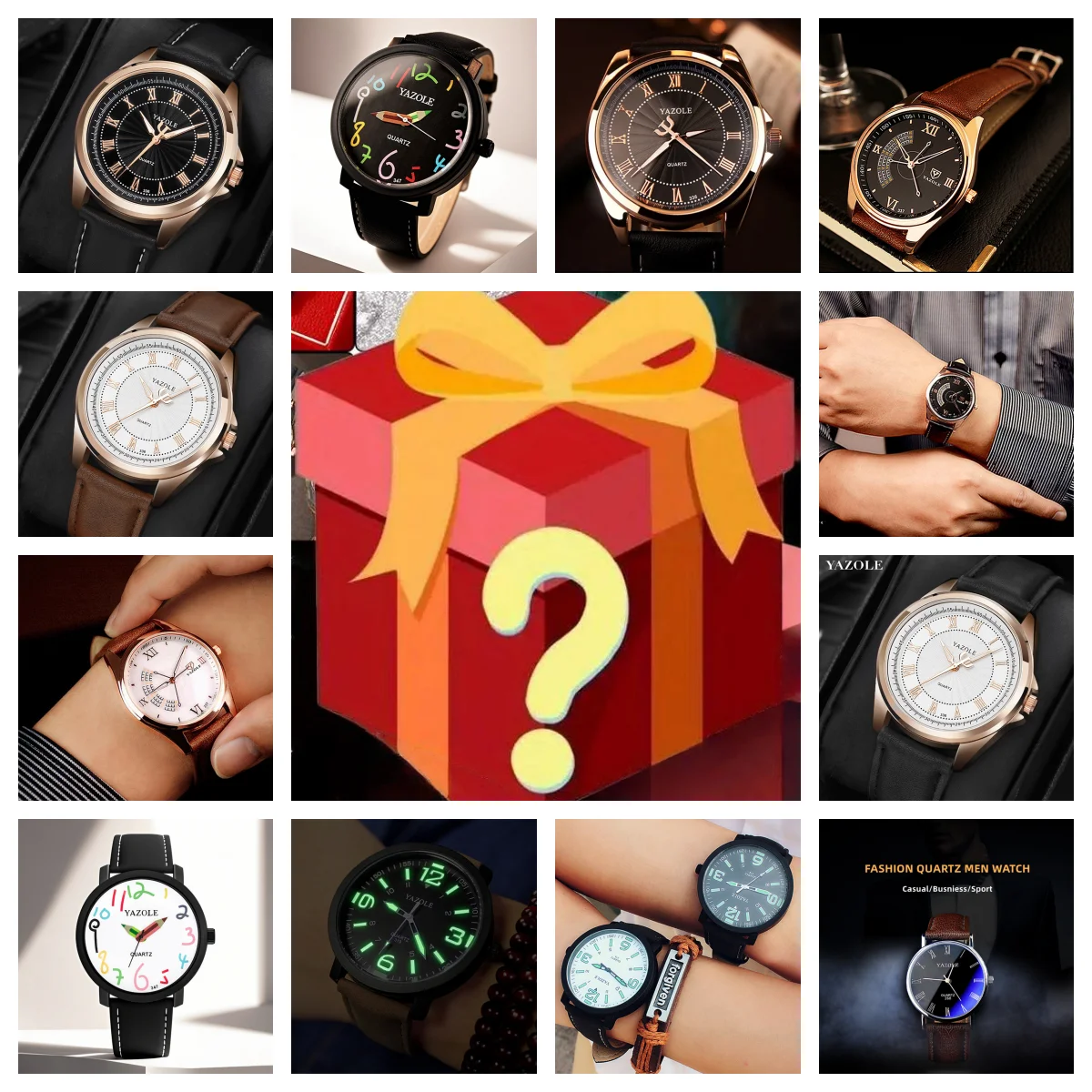 Watch Blind Box, Wristwatch Mystery Box, Party Supplies Festival Watch Box, Holiday Gift Box for Christmas Halloween Birthday